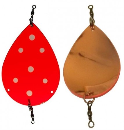 Dividalsblinken 100mm UV Fluo Oransje - Perlemor / Kobber