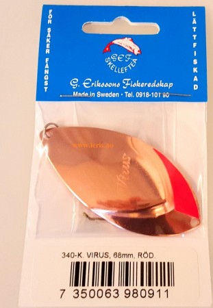 Virus røyeblink 12g, 68mm, kobber