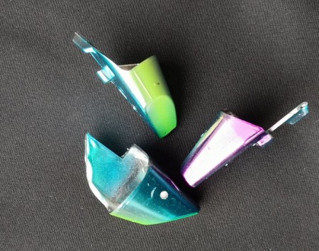 HL-Fish Baitholder Chrome Purple/Lime,12-17cm, 3pk.