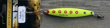 Falcon Yellow/red Dot - Silver Flake, 22g - 8cm
