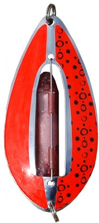 Wiggler Muskus Sølv 98mm, Rød