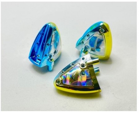 VK Jackpot Spesial Baitholder Chrome Swedish Flag Chameleon, 12-17cm, 3pk.