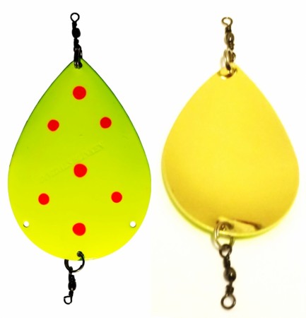 Dividalsblinken 100mm UV Fluo Gul-Oransje / Gull