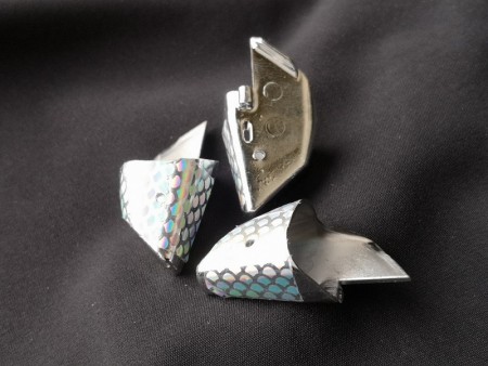 HL-Fish Baitholder Chrome Silver Hologaph,12-17cm, 3pk.